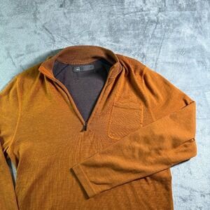 REI Co-op Quarter Zip Pullover Sweater Knit Long Sleeve Casual Top Mens M‎